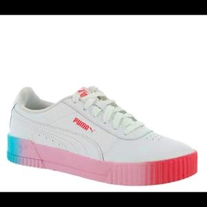Puma Catrina Sneaker . Size 7 . white with ombré flat form